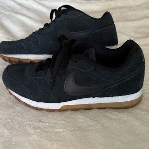 Nike Black Suede Sneakers, gummy bottom